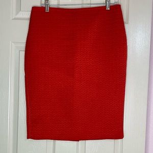 The Limited Christmas Red Textured Skirt Sz 8 Tall